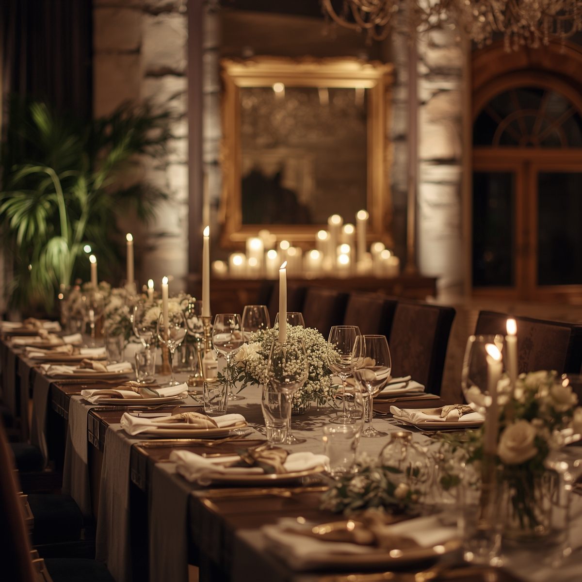 Intimate dinner styling